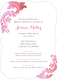 Pink Watercolor Damask Invitations Image 8 of 11
